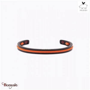 Bracelet PIG & HEN Navarch 6 Erable Orange Noir Taille : L (20cm)