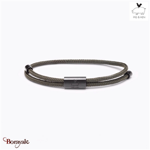 Bracelet PIG & HEN Little Lewis Kaki Noir Taille : M (18-19cm)