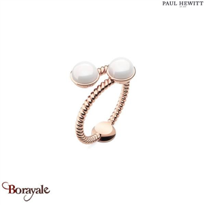 Bague Paul Hewitt Anchor acier plaqué or rose PH-FR-ROPE-R-56