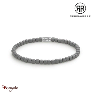 Bracelet Rebel & Rose Collection : Roll the dice - Mad Dark Grey Taille M RR-400