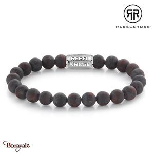 Bracelet Rebel & Rose Collection : Matt Red-Brown Sugar Taille L RR-80075-S-L