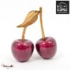 Cerise 21 cm Home Edelweiss collection : Gaia Rouge nacré et or