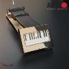 Montre AKTEO Art - Musique Piano clavier 38 x 27 mm argent  rectangle AMu47
