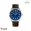 Montre Homme Orlam Cadence cadran bleu bracelet cuir marron étanche 10 ATM ORSSL