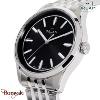 Montre Homme Orlam Cadence cadran noir bracelet acier argenté étanche 10 ATM ORS