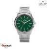 Montre Homme Orlam Eternite cadran vert bracelet acier argenté étanche 10 ATM OR