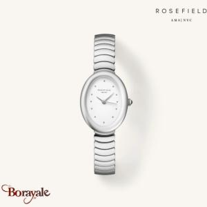 Montre Rosefield Oval Argent Blanc Femme OVWSSS-OV20