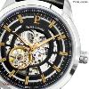 Montre PIERRE LANNIER Collection AUTOMATIC Noir Cuir Noir automatique Homme
