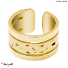 Bague Pierre Lannier Echo acier doré sans nickel BJ10A7204