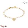 Bracelet ANTHAREA Pierre Lannier BJ25A8211 acier poli de couleur or