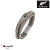 Bracelet All Blacks bijoux Homme acier et cuir 682190