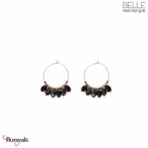 Boucles d'oreilles Belle mais pas que, Collection: Louise Hématite et Obsidienne