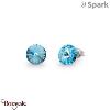 Boucles d'oreilles SPARK With EUROPEAN CRYSTALS  : Sweet Candy 8mm - Aquamarine