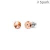 Boucles d'oreilles SPARK With EUROPEAN CRYSTALS  : Sweet Candy 6mm - Pêche clair