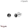 Boucles d'oreilles SPARK With EUROPEAN CRYSTALS  : Dotty - Hématite