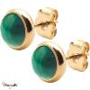 Boucles d'oreilles Malachite, Collection: Cabochon YOLA
