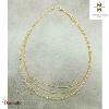 Collier en Acier doré Merveilles du monde