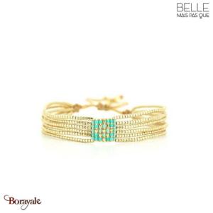 Bracelet Belle mais pas que, Blue Acapulco, Perles de miyuki dorées à l'or fin