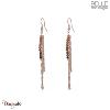 Boucles d'oreilles Belle mais pas que, Alya, Doré et tourmaline beige