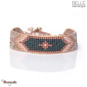 Bracelet Belle mais pas que, Mexican Pink, Perles de miyuki dorées à l'or fin