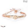 Bracelet Belle mais pas que, Peach Nougat, Perles de miyuki dorées à l'or fin