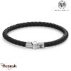 Bracelet Rebel & Rose Full metal simple rond noir L, Homme RR-M0040-S-L