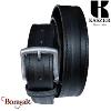 Ceinture Kaszer Indiana en cuir de buffle pleine fleur noir