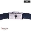 Bracelet Acier et cuir bleu italien, Collection: homme APOLLON