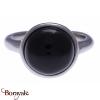 Bague Yola Nature Cabochon Onyx Acier poli IG-117-56