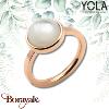 Bague Yola Nature Cabochon Acier plaqué IP rose IG-164-56