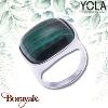 Bague Yola Nature Coussin Acier poli IH-171-58