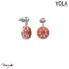 Boucles d'oreilles Yola Nature Cornaline Acier poli IK-521