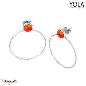 Boucles d'oreilles Cornaline, Collection: Nature et élégance YOLA