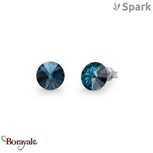 Boucles d'oreilles SPARK With EUROPEAN CRYSTALS : Sweet Candy 8mm - Bleu Montan