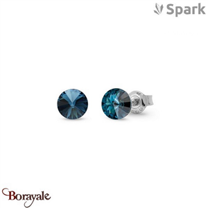 Boucles d'oreilles SPARK With EUROPEAN CRYSTALS : Sweet Candy 6mm - Bleu Montan