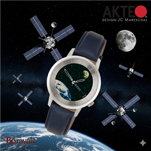 Montre AKTEO Immensité Satellite 38 mm argent ronde UIm03