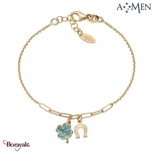 Bracelet Amen Bijoux Porte Bonheur Plaqué OR sur Argent 925°