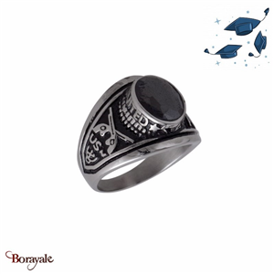 Bague Carbo Compagnie US Navy noire acier DB1438-2-68