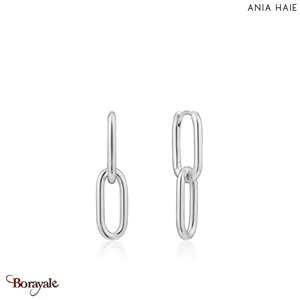 Chain réaction, Boucles d'oreilles Argent plaqué rhodium  ANIA-HAIE E021-01H