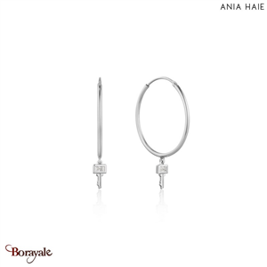 Under Lock & Key, Boucles d'oreilles Argent plaqué rhodium ANIA-HAIE E032-02H
