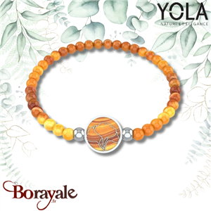 Bracelet Yola Nature Ginkgo Acier poli IK-325