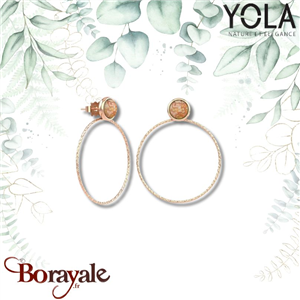 Boucles d'oreilles Yola Nature Nature et élégance Acier plaqué IP rose IK-555