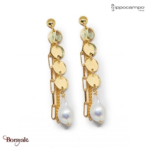 Boucles d'oreilles Ippocampo femme, collection : Oro Perla
