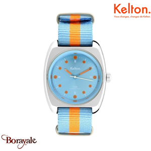 Montre KELTON RC 2 Nato bleu et orange quartz Unisexe 9122452