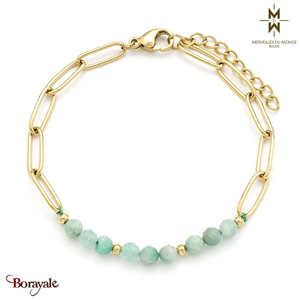 Bracelet en Acier doré Merveilles du monde