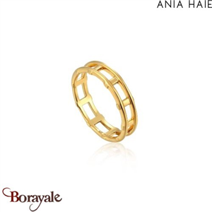 Bague Ania Haie Modern Minimalism plaqué or 14 carats sur argent R002-02G-54