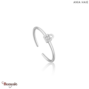 Bague Ania Haie Under Lock & Key argent 925° plaqué rhodium de haute qualité R03
