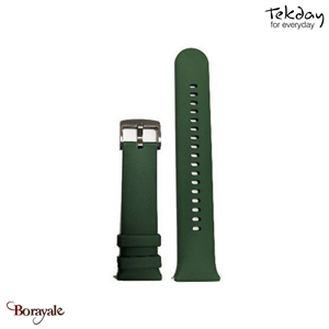 Bracelet TEKDAY  Interchangeable Silicone vert, boucle argent