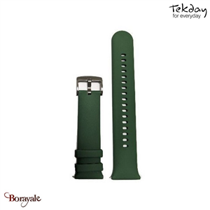 Bracelet TEKDAY Interchangeable Silicone vert, boucle argent