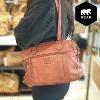 Sac à main Bear Design en Cuir de vachette lavé Rouille Collection : Lavato
